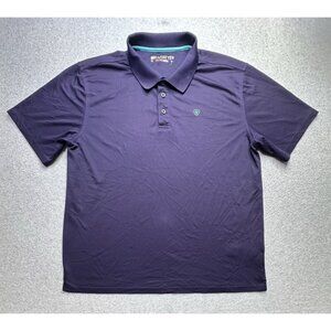 Ariat Tex Polo Shirt Adult Extra Large Purple Golf Performance Stretch Mens